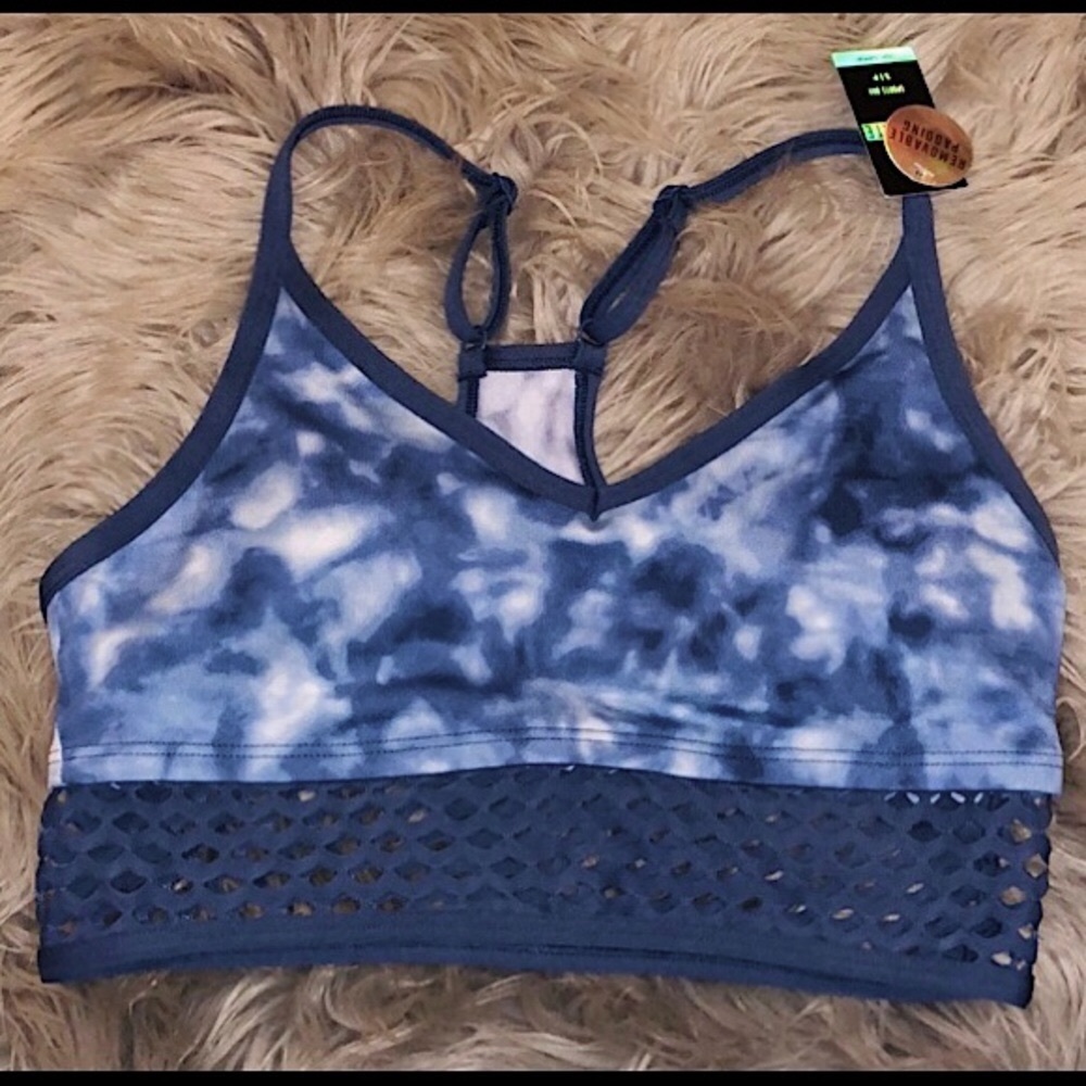 🆕🔥PINK ULTIMATE SPORT BRA&SUPER CUTE TIE DYE&BLUE&WHITE!!NWT!!! - Picture 1 of 4